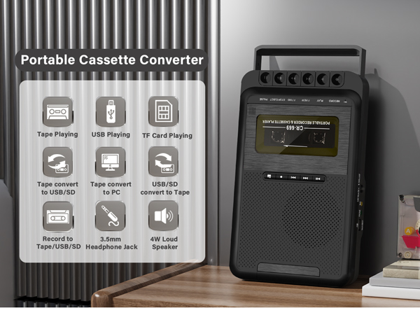 portable cassette player