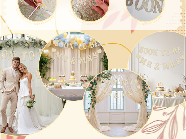 bridal shower banner wedding decorations for home party
