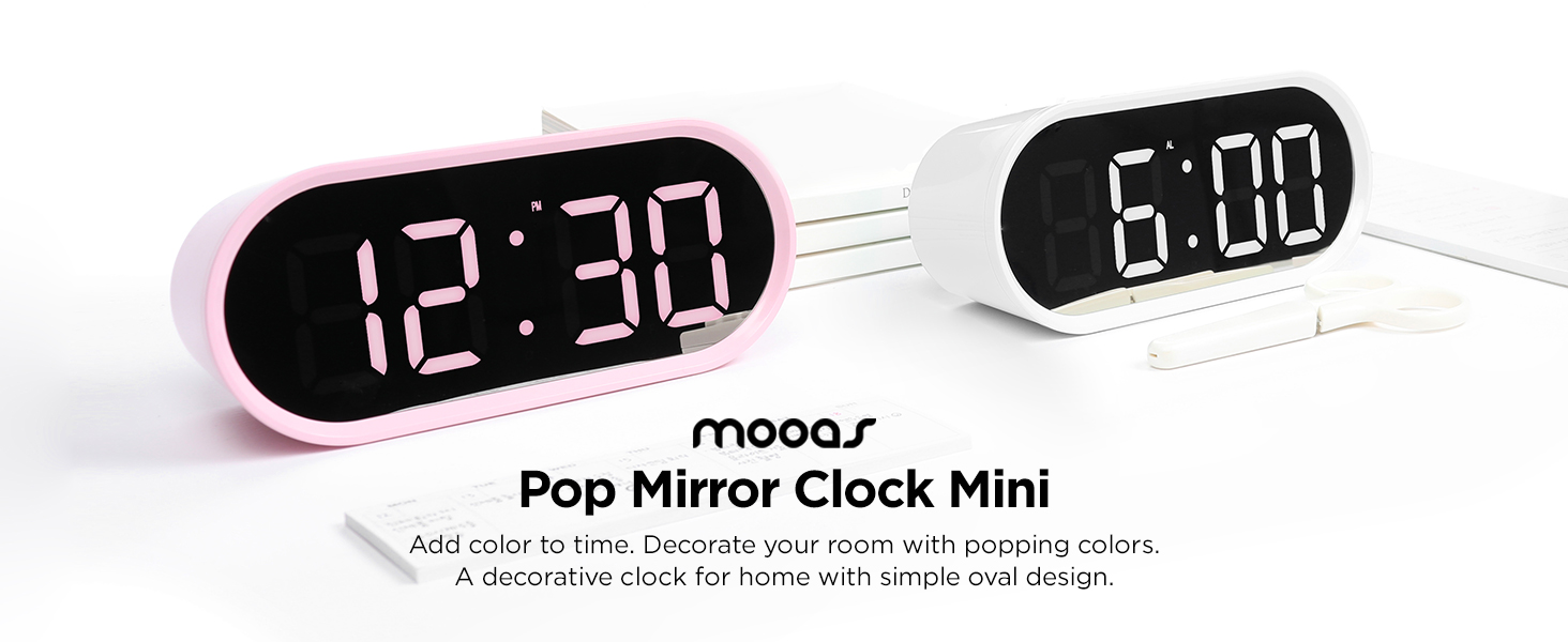 Pop Mirror Clock Mini