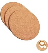 3-Pack 4" Cork Trivets for Hot Pots &amp; Pans, Thick Heat Resistant Pads - Protect Countertops from ...