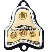 TOPSTRONGGEAR 0/2/4 Gauge in 4/8/10 Gauge Out Copper Power Distribution Block for Car Audio Splitter