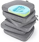 SUNROX Gel Memory Foam Chair Cushions, FadeShield Water-, Stain-Resistant Durable Reversible Seat...