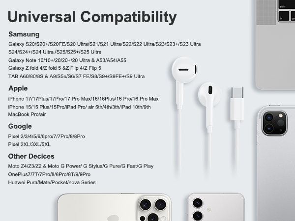 usb c wired headphones