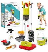 Dreamon Toddler Cleaning Set - 14Pcs Kids Cleaning Toy Set with 2-in-1 Kids Vacuum That Really Wo...