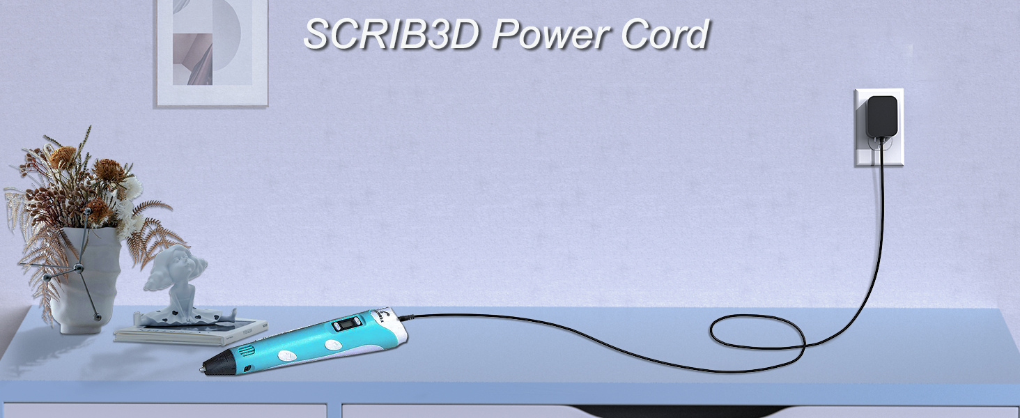 5V2A charger for SCRIB3D P1 3D Printing Pen with Display