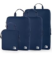 EPICKA Ultra-Lightweight Compression Packing Cubes - 4 Set Water Resistant Durable Travel Organiz...