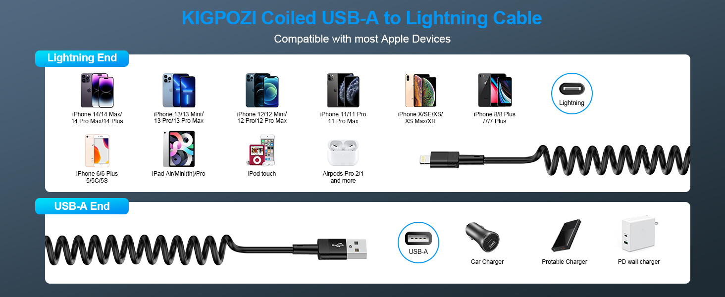 retractable iphone 14 charger cord carplay cable apple lightning charger usb to lightning cable 3ft