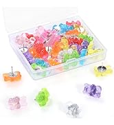 GOOLADA 36 Pieces 9 Colors Fun Push Pins, Cute Bears Push Pins, Decorative Thumb Tacks, Bears Thu...