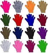 Glooarm 16 Pairs Kids Gloves Winter Boys or Girls Gloves Children's Warm Knit Magic Gloves Bulk f...