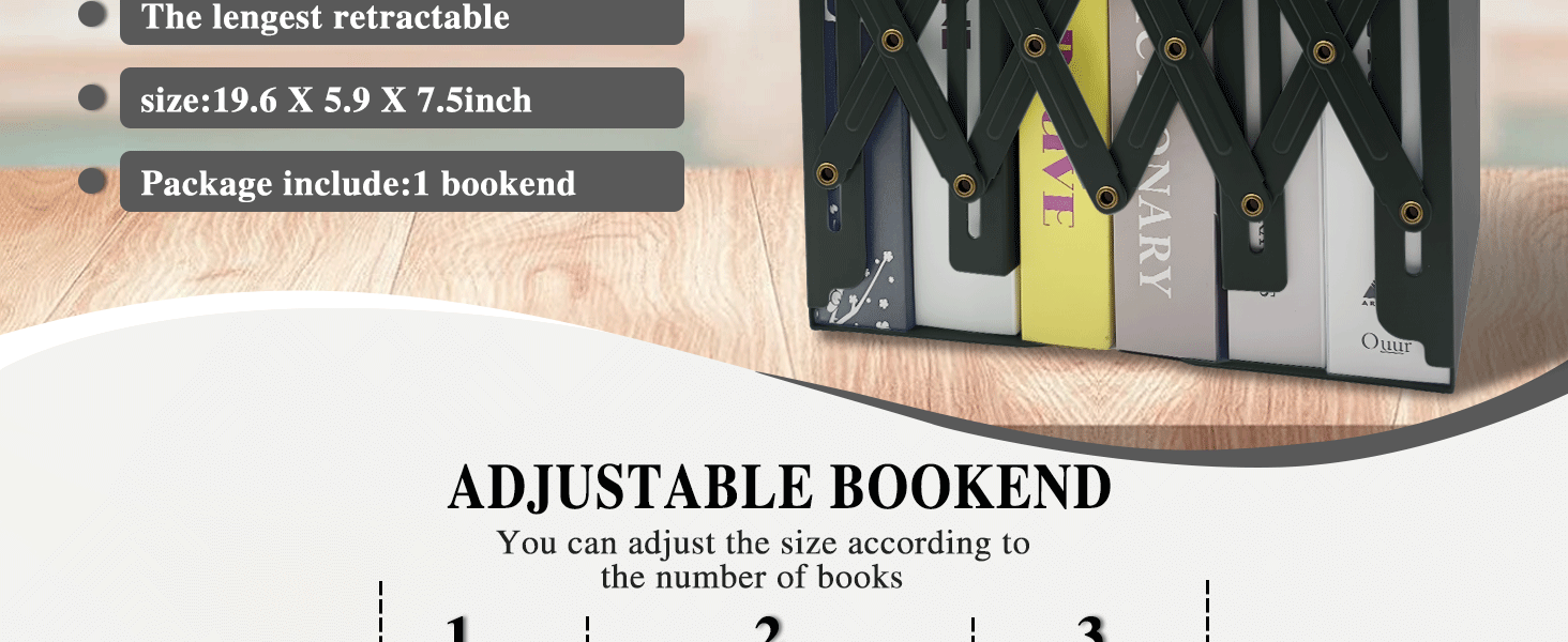 Adjustable Bookends