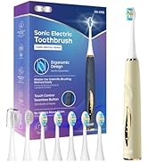 SEAGO Electric Toothbrushes for Adults, Rechargeable Toothbrushes with 8 Brush Heads,5 Modes, Too...