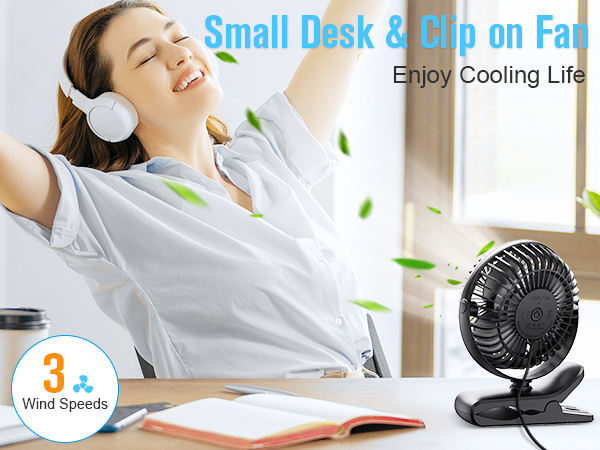 small desk &amp;amp; clip on fan