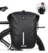 Rhinowalk Bike Pannier Bag 20L Bicycle Rear Rack Bag Laptop Storage Bag Backpack Shoulder Bag wit...