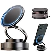 Upgraded 360° Nano Gel Vacuum Magnetic Car Phone Holder Ultra Strong Suction Magnetic Force for M...
