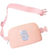 COSHAYSOO Initial Belt Bag Small Waist Pack Letter Crossbody Purse Birthday Easter Gift for...