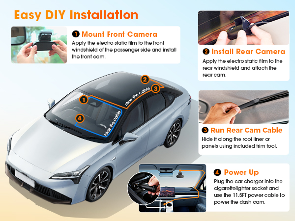 front and rear dash camera