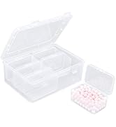 COSICS Bead Organizer Box, Clear Plastic Storage Case with 6 Mini Container Case for Jewelry, Ear...
