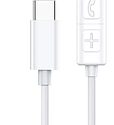 MOSWAG USB C Headphone Wired Earbuds in Ear Headphones with Mic and Volume Control Compatible wit...