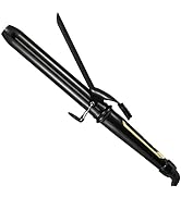 Lanvier 1.25 Inch Clipped Curling Iron with Extra Long Tourmaline Ceramic Barrel, Professional 1 ...