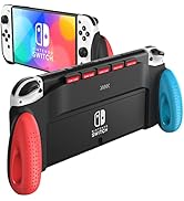 JUSPRO Grip Case Compatible with Nintendo Switch OLED, Unique Switch Accessories Designed Comfort...