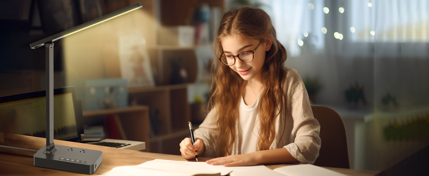 Desk Lamp with USB Charging Port