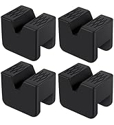 FEAOXYO 4-Pack Car Jack Stand Pads, Fits 3 Ton Rubber Jack Pad Adapter with Non-Slip Ridges, Univ...