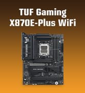 TUF Gaming X870E-PLUS WIFI7 AMD X870E ATX Motherboard with 16+2+1 80A Power Stages, DDR5 Support ...