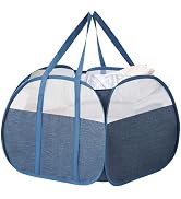 Collapsible Laundry Hamper,90L Pop Up Foldable Laundry Basket with Reinforced Handles Large Capac...