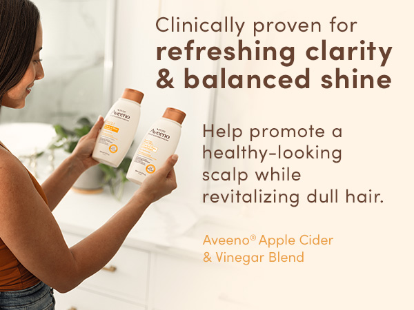 Apple Cider Vinegar shampoo &amp; hair conditioner clinically proven for refreshing &amp; balanced shine