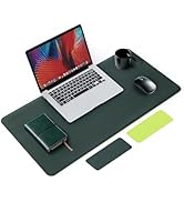RENMTURE Double Thickened Leather Mouse Pad, Large Desk Mat, Big Felt Mouse mat, Desktop Accessor...