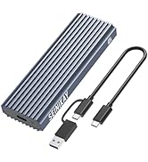 SEINIKAY M.2 SATA Enclosure, Portable USB C M.2 Enclosure with Heat Sink, 5Gbps Speed,Tool-Free D...