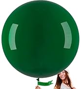 PartyWoo Green Balloons, 4 pcs 36 Inch Hunter Green Large Balloons, Big Green Balloons for Balloo...