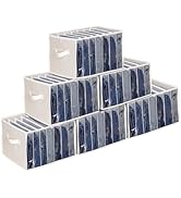Zilink Upgraded Wardrobe Clothes Organizer with Support Board Clear Pants Organizer for Closet wi...