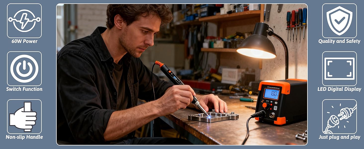 NORYEEBRAN 110V Soldering Iron Premium Kit