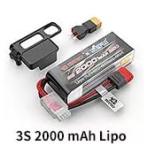HYPER GO Angry Snail 3S2000 RC Car Upgrade Accessories 3S 11.1V 2000 mAh 25C LiPo Battery, Spare ...