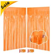 orange tinsel backdrop