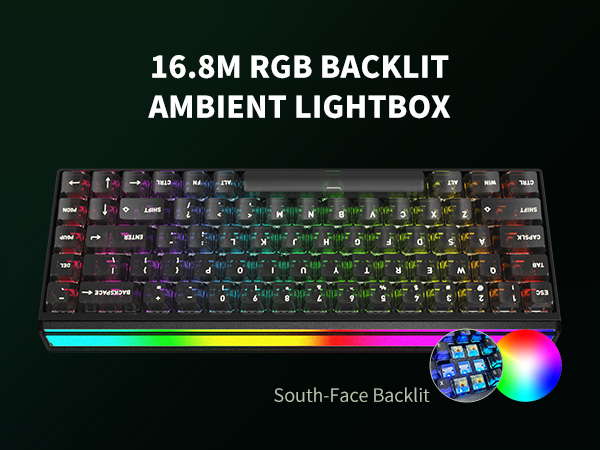 RGB backlit keyboard, RGB lightbox, light up keyboard, lighted keyboard, keyboard light up