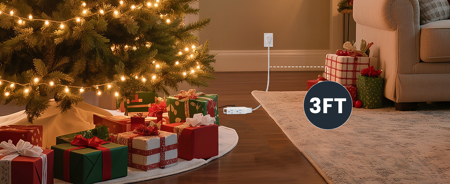 360° Rotating Flat Plug Extension Cord