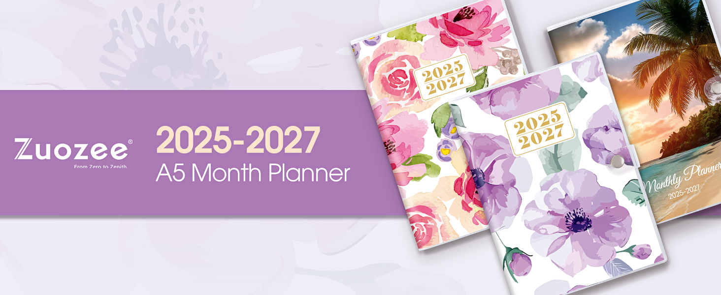 A5 Floral Monthly Planner 2025-2026