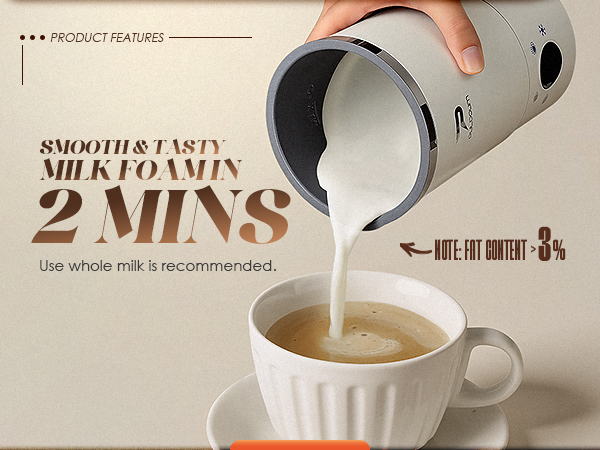 milk frother and steamer