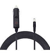 12V 24 V DC 5.5mm x 2.1mm Car Cigarette Lighter Extension Power Supply Adapter Cable with LED for...