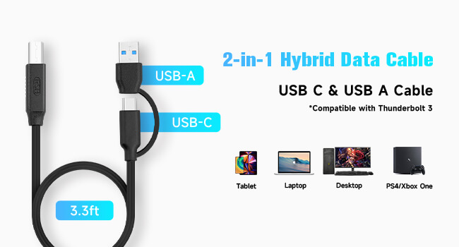 hdd dock with 3.3ft usb-a usb-c cable