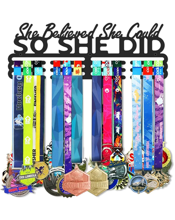 Medals Hanger Display Holder Rack She Believed She Could Wall Mount