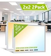 YXL 2x2 LED Flat Panel Light, 2 Pack Drop Ceiling Lights Fixture 5200LM, Selectable Features, 20W...