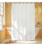 Seenus Waterproof Fabric Shower Curtain Liner with 3 Large Magnets, 72 x 72 inch Washable Cloth S...