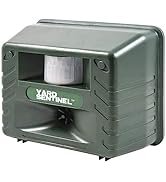ASPECTEK Yard Sentinel Outdoor Ultrasonic Animal Repeller with Motion Sensor, Adjustable Volume, ...