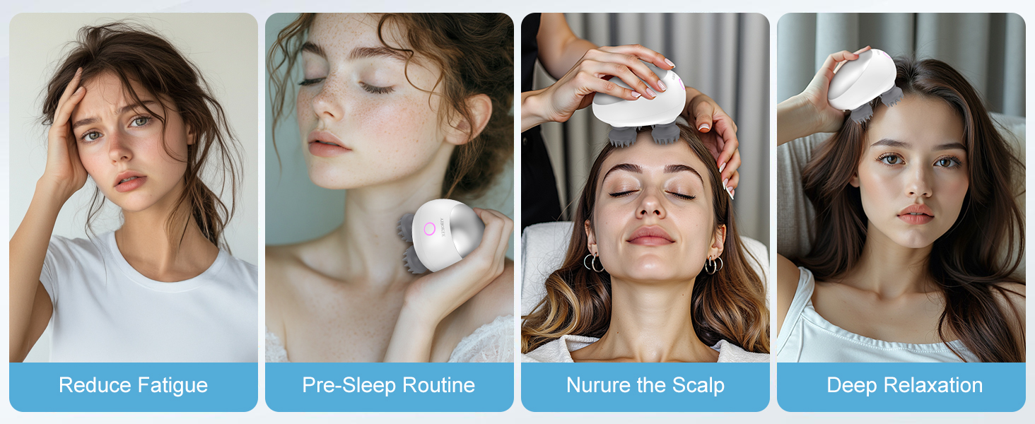 Electric Scalp Massager Silver