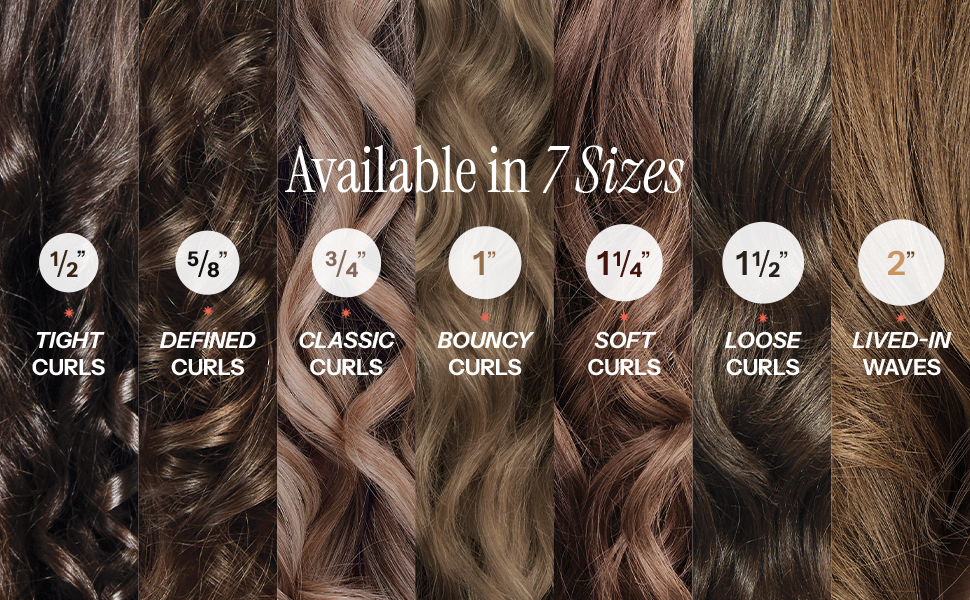 Curling Iron and Curling Wand Sizes