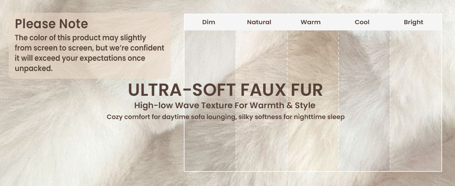 7 faux fur heated throw