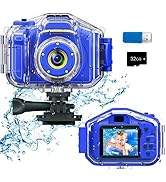 DEKER Kids Waterproof Camera for 3-12 Year Old Boys Christmas Birthday Gifts Toys Children Mini U...